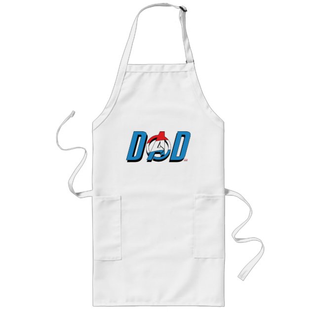 Captain America Dad Long Apron (Front)