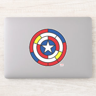 Captain America De Stijl Abstract Shield