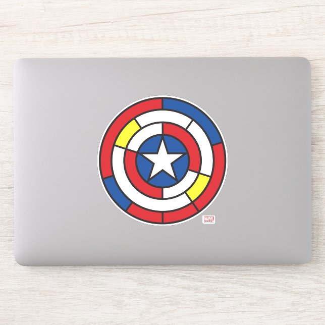 Captain America De Stijl Abstract Shield (Computer)
