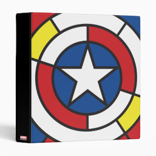 Captain America De Stijl Abstract Shield Binder
