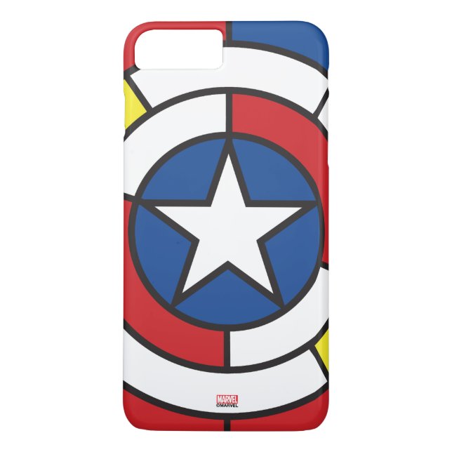 Captain America De Stijl Abstract Shield Case-Mate iPhone Case (Back)
