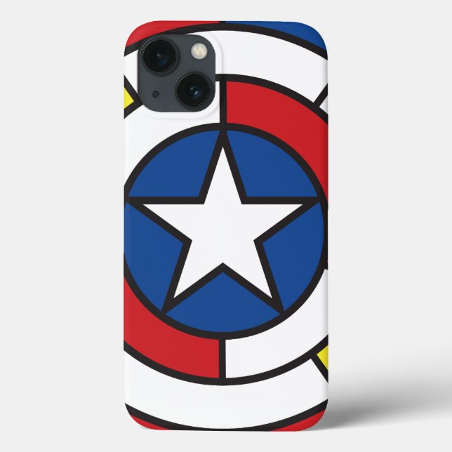 Captain America De Stijl Abstract Shield Case-Mate iPhone Case (Back)