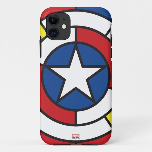 Captain America De Stijl Abstract Shield Case-Mate iPhone Case (Back)
