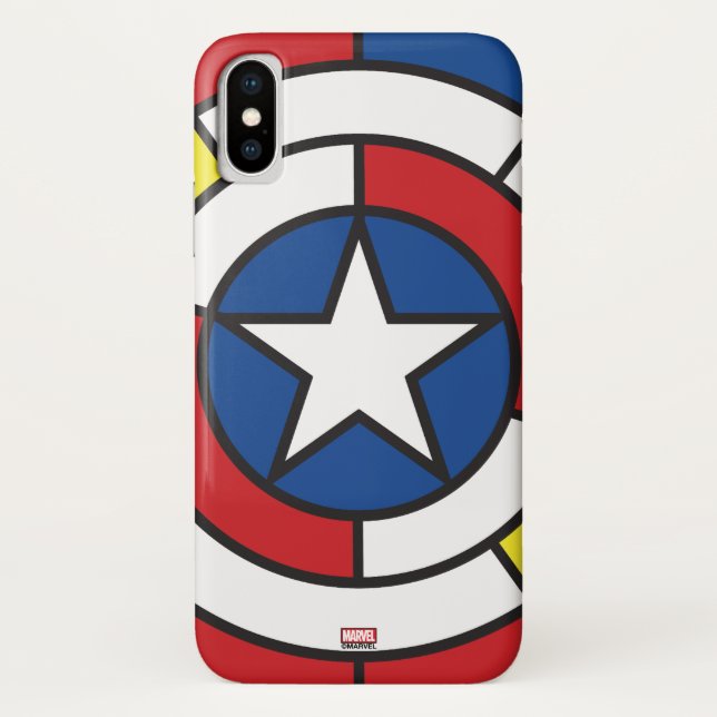 Captain America De Stijl Abstract Shield Case-Mate iPhone Case (Back)