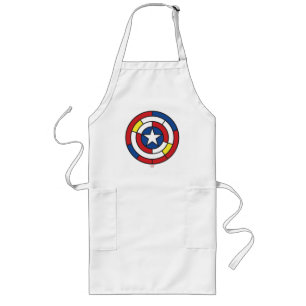 Captain America De Stijl Abstract Shield Long Apron