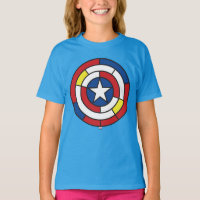 Captain America De Stijl Abstract Shield