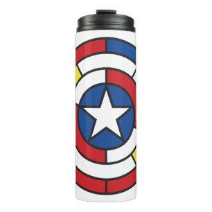 Captain America De Stijl Abstract Shield Thermal Tumbler