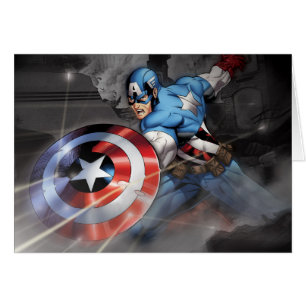 Captain America Deflecting Attack