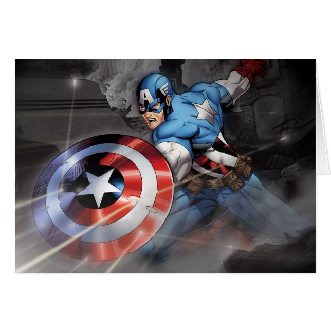 Captain America Deflecting Attack (Front Horizontal)
