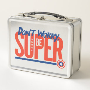 Captain America - Don't Worry, Be Super Metal Lunch Box