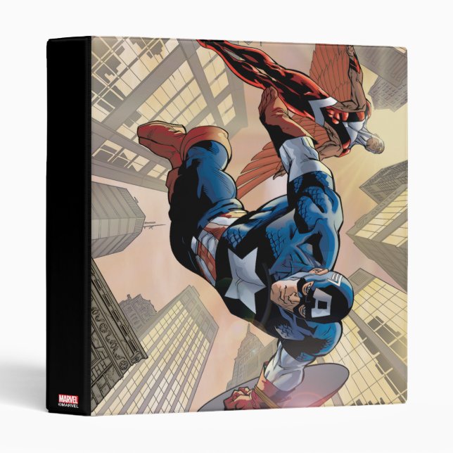 Captain America & Falcon Comic Panel Binder (Front/Spine)