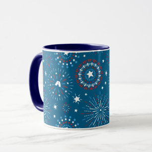 Captain America Fireworks Pattern Mug