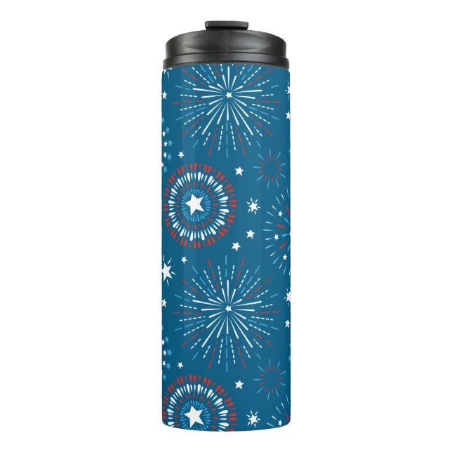 Captain America Fireworks Pattern Thermal Tumbler (Front)