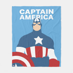 Captain America Flat Color Character Art Fleece Blanket