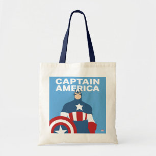 Captain America Flat Colour Character Art Tote Bag
