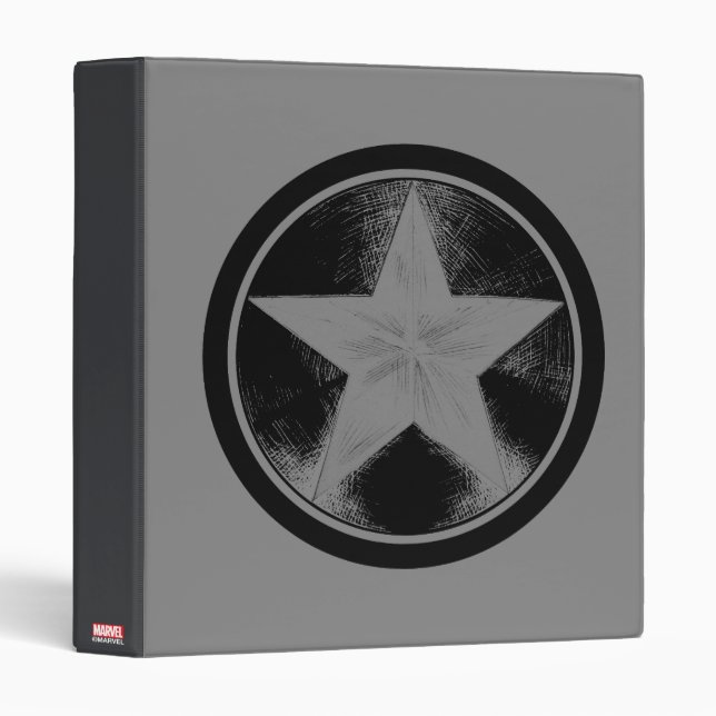 Captain America Grunge Shield Binder (Front/Spine)