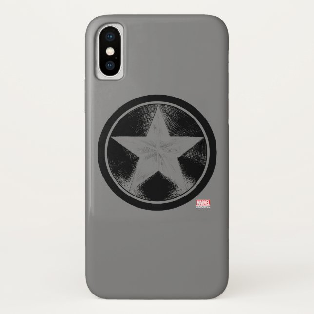 Captain America Grunge Shield Case-Mate iPhone Case (Back)