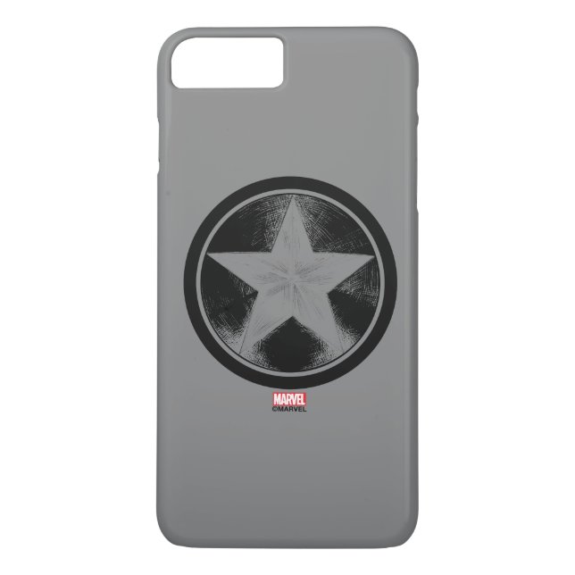 Captain America Grunge Shield Case-Mate iPhone Case (Back)
