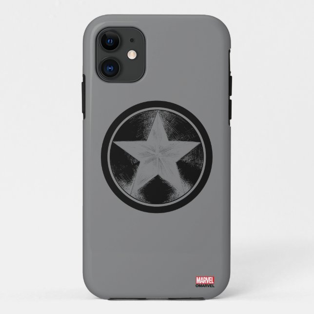 Captain America Grunge Shield Case-Mate iPhone Case (Back)