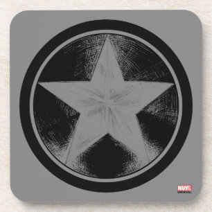 Captain America Grunge Shield Coaster