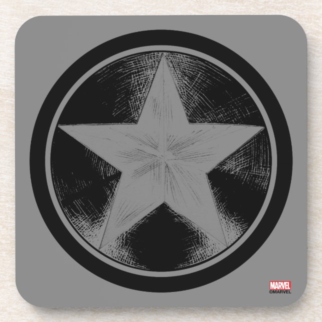 Captain America Grunge Shield Coaster (Front)