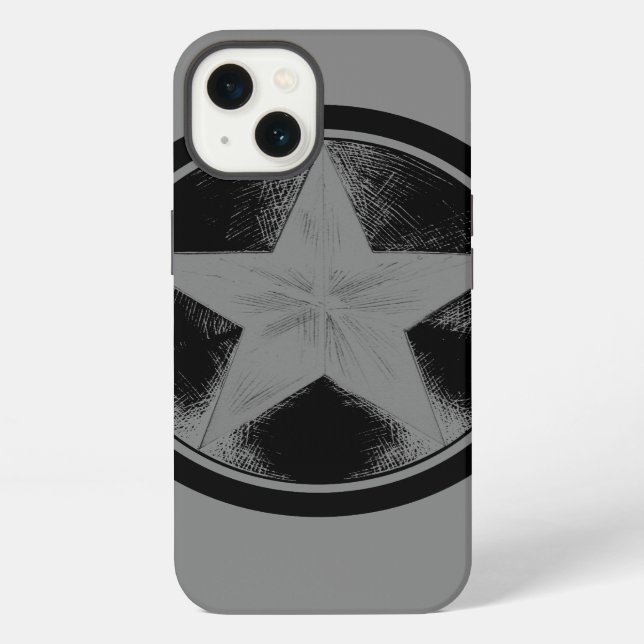 Captain America Grunge Shield iPhone Case (Back)