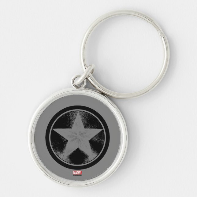 Captain America Grunge Shield Keychain (Front)