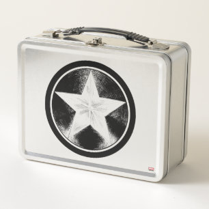 Captain America Grunge Shield Metal Lunch Box