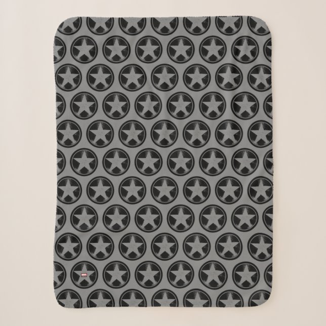 Captain America Grunge Shield Sherpa Blanket (Front)
