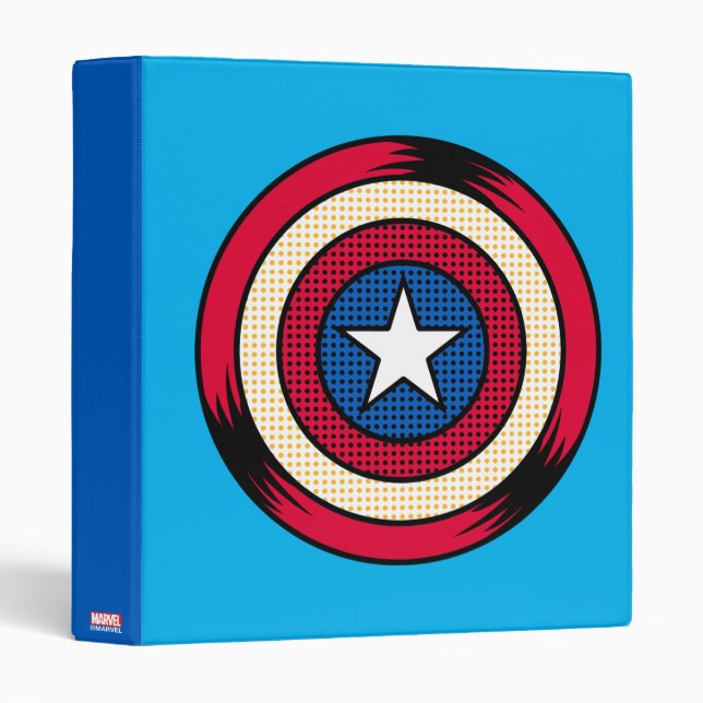 Captain America Halftone Shield Binder (Front/Spine)