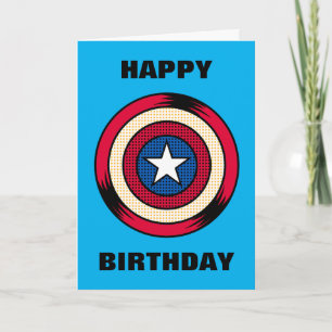 Captain America Halftone Shield Card