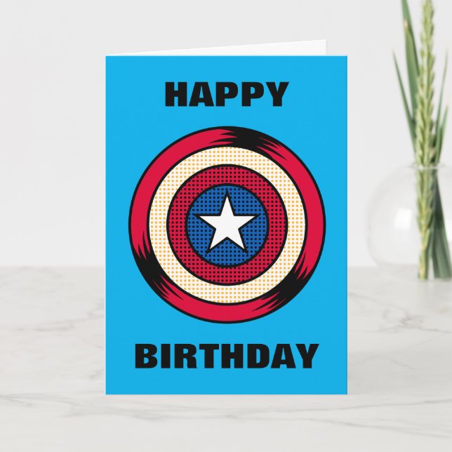 Captain America Halftone Shield Card (Front)