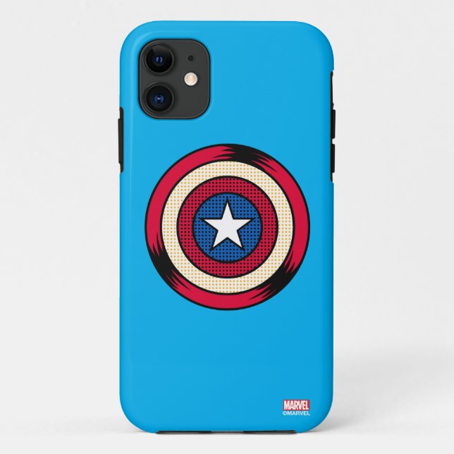 Captain America Halftone Shield Case-Mate iPhone Case (Back)