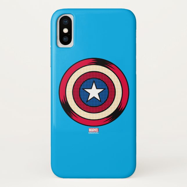Captain America Halftone Shield Case-Mate iPhone Case (Back)