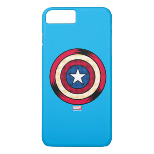 Captain America Halftone Shield iPhone 8 Plus/7 Plus Case