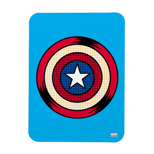 Captain America Halftone Shield Magnet (Vertical)