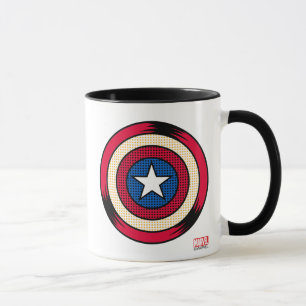Captain America Halftone Shield Mug