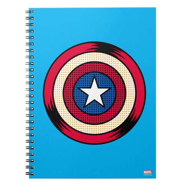 Captain America Halftone Shield Notebook (Front)