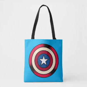 Captain America Halftone Shield Tote Bag