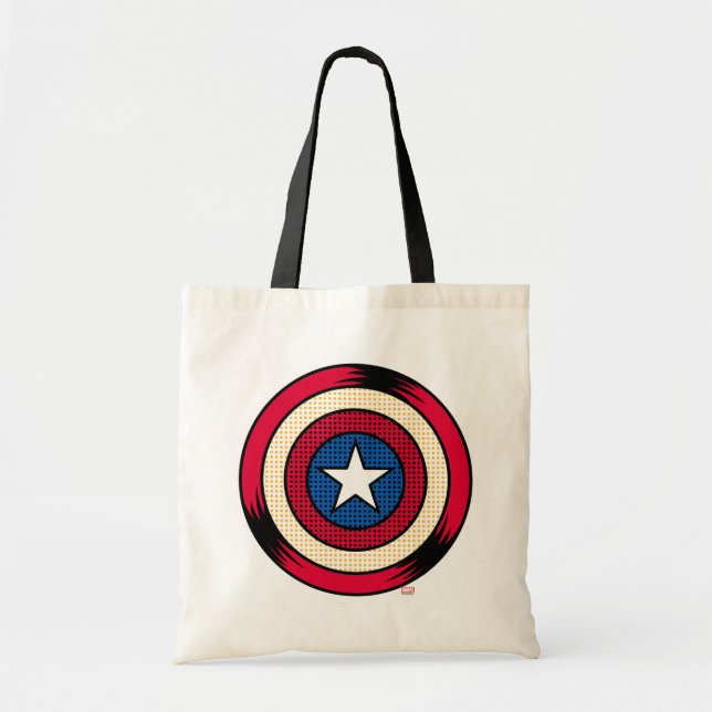 Captain America Halftone Shield Tote Bag (Front)