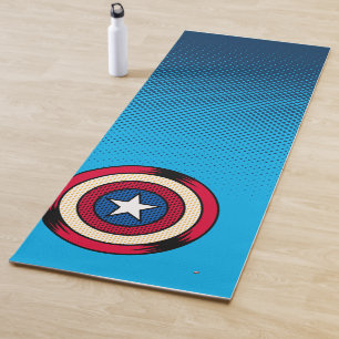 Captain America Halftone Shield Yoga Mat