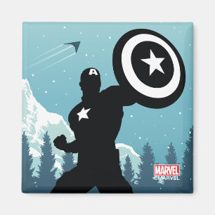 Captain America Heroic Silhouette Magnet