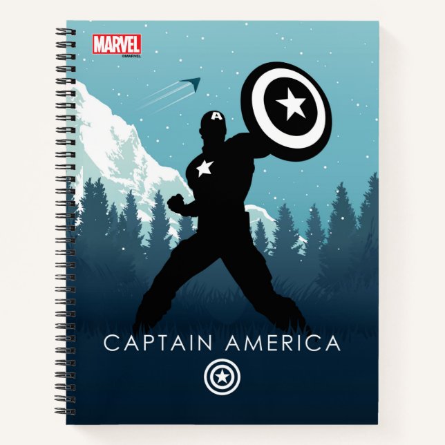 Captain America Heroic Silhouette Notebook (Front)