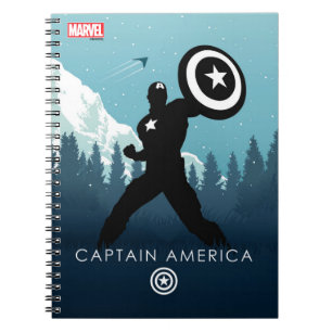 Captain America Heroic Silhouette Notebook