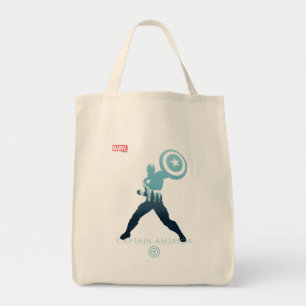 Captain America Heroic Silhouette Tote Bag