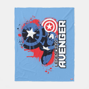 Captain America Legendary Avenger Fleece Blanket
