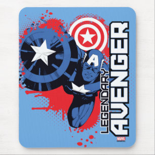 Captain America Legendary Avenger Mouse Pad