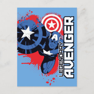 Captain America Legendary Avenger Postcard