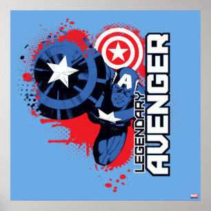 Captain America Legendary Avenger Poster