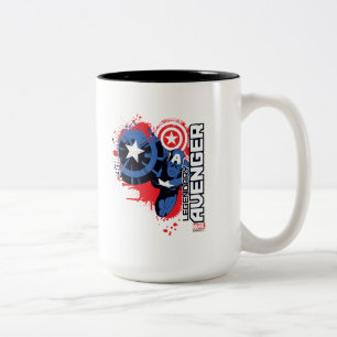 Captain America Legendary Avenger Two-Tone Coffee Mug